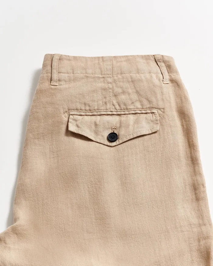Men Linen Moore Short Khaki Billy Reid Bottoms