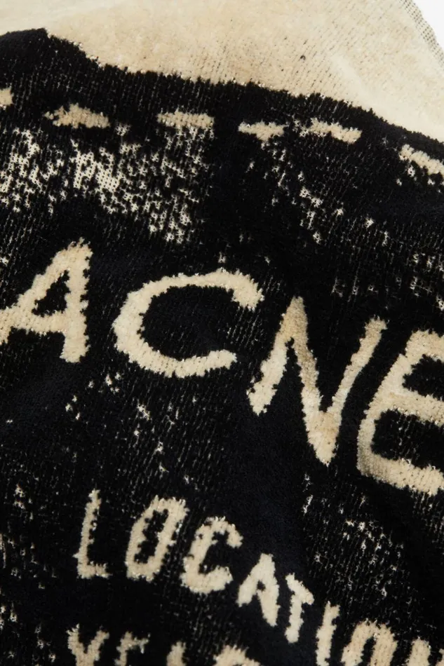 Men Logo Towel Beigeblack Acne Studios Scarves