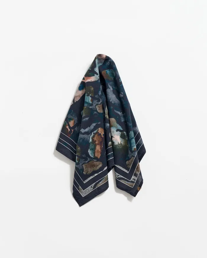 Men Low Tide Bandana Black Mix Billy Reid Accessories