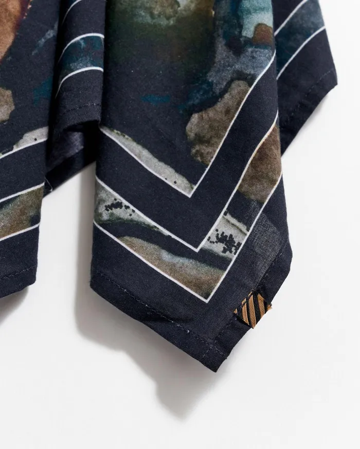 Men Low Tide Bandana Black Mix Billy Reid Accessories