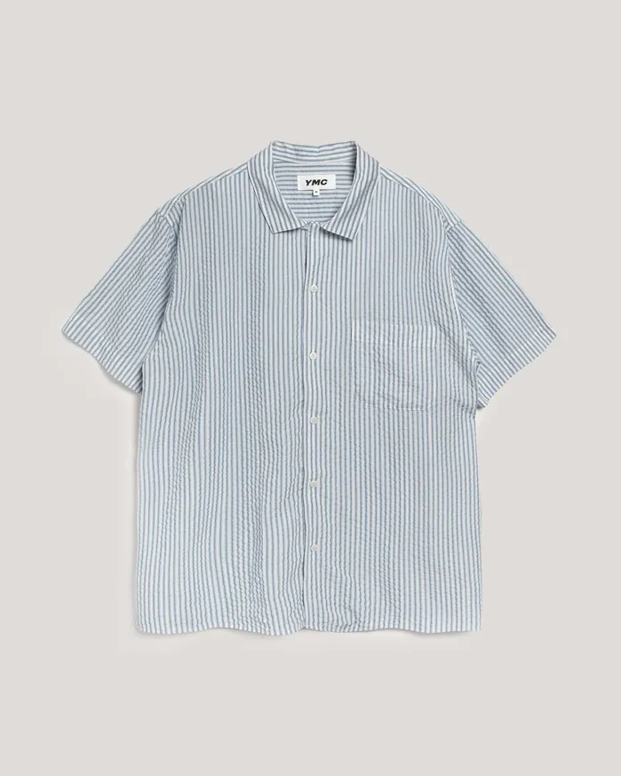 Men Malick Shirt Blue Multi YMC Shirts