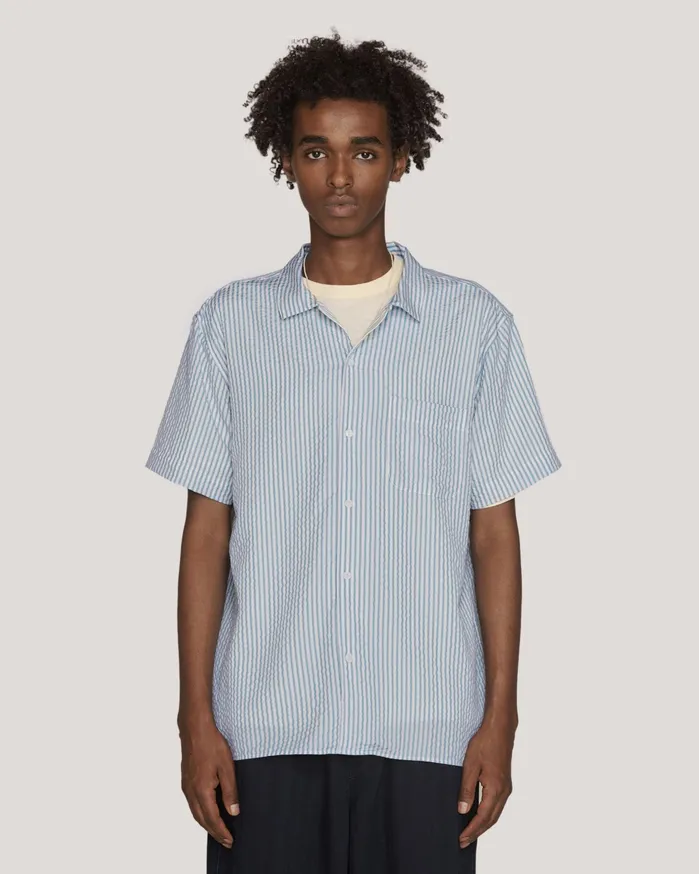 Men Malick Shirt Blue Multi YMC Shirts