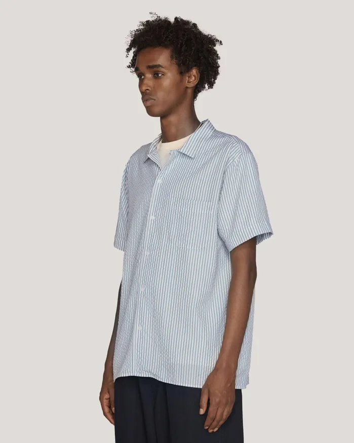Men Malick Shirt Blue Multi YMC Shirts