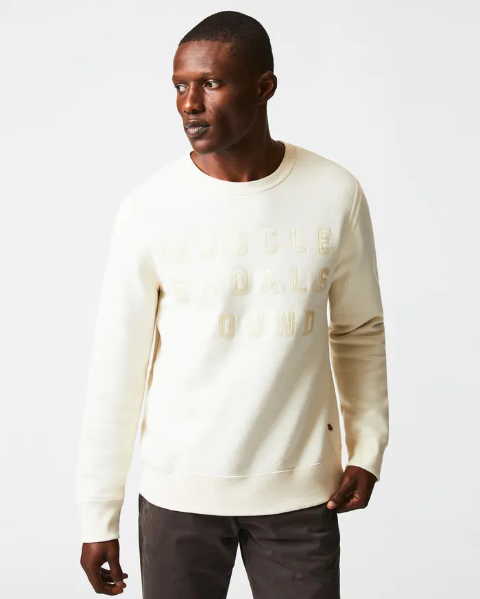 Men Muscle Shoals Sound Crew Natural Billy Reid Sweaters and Sweatshirts