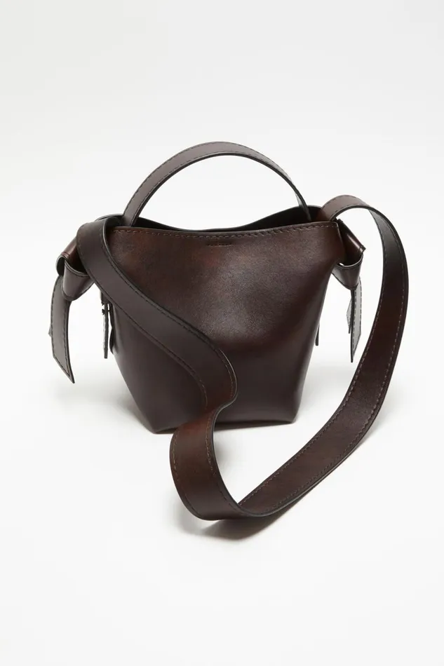 Men Musubi Mini Shoulder Bag Dark Brown Acne Studios Bags