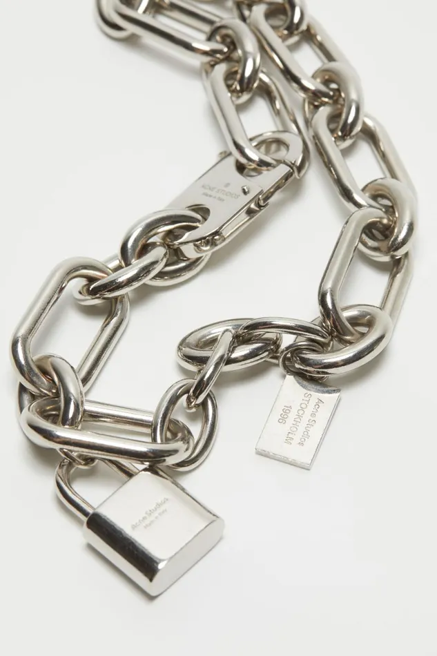 Men Padlock Chain Bracelet Silver Acne Studios Jewellery