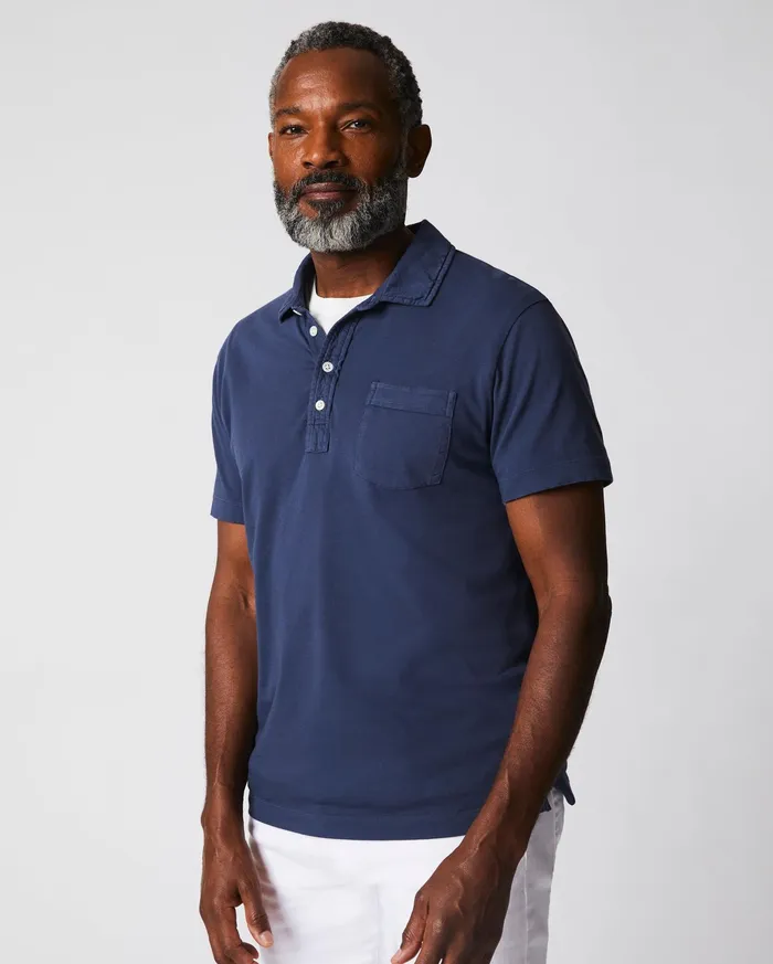 Men Pensacola Polo Navy Billy Reid Polos Tees and Henleys
