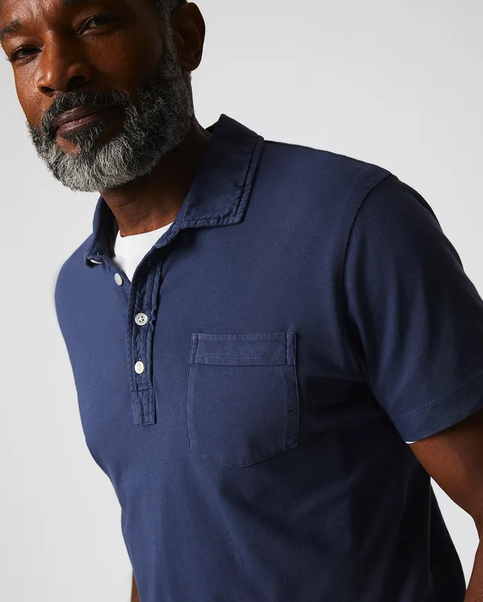Men Pensacola Polo Navy Billy Reid Polos Tees and Henleys