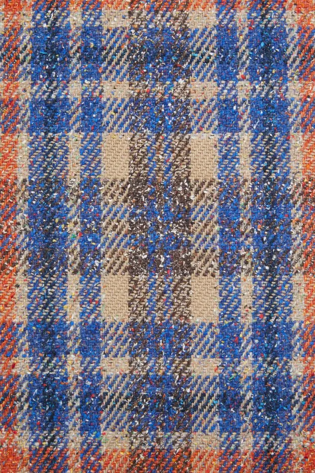 Men Plaid Fringe Scarf Beigeblue Acne Studios Scarves