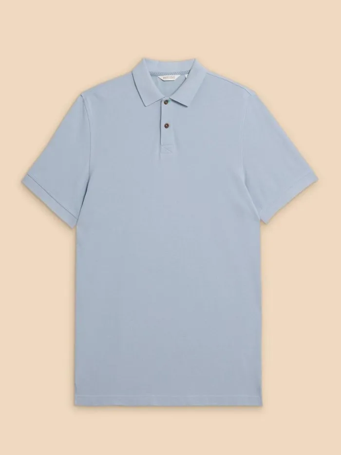 Men POLO SHIRTS White Stuff Utility Polo Light Blue Men POLO SHIRTS White Stuff Utility Polo Light Blue