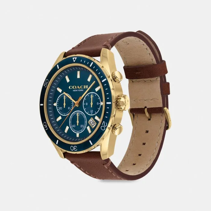 Men Preston Watch 44 Mm Saddle Coach Watches