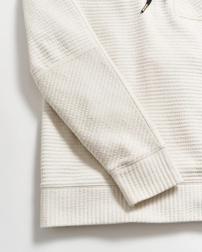 Men Quilted Half Zip Tinted White Billy Reid Sweaters and Sweatshirts
