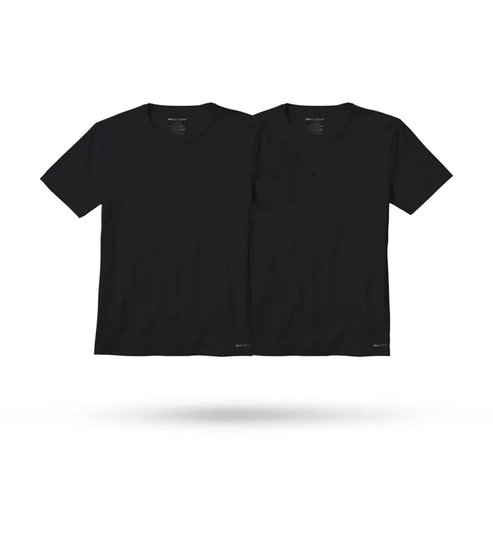 Men Ready For Everything Supersoft Crew Neck Undershirt Black Shirt 2 Pack 1005360001 Pair Of Thieves Crew Necks