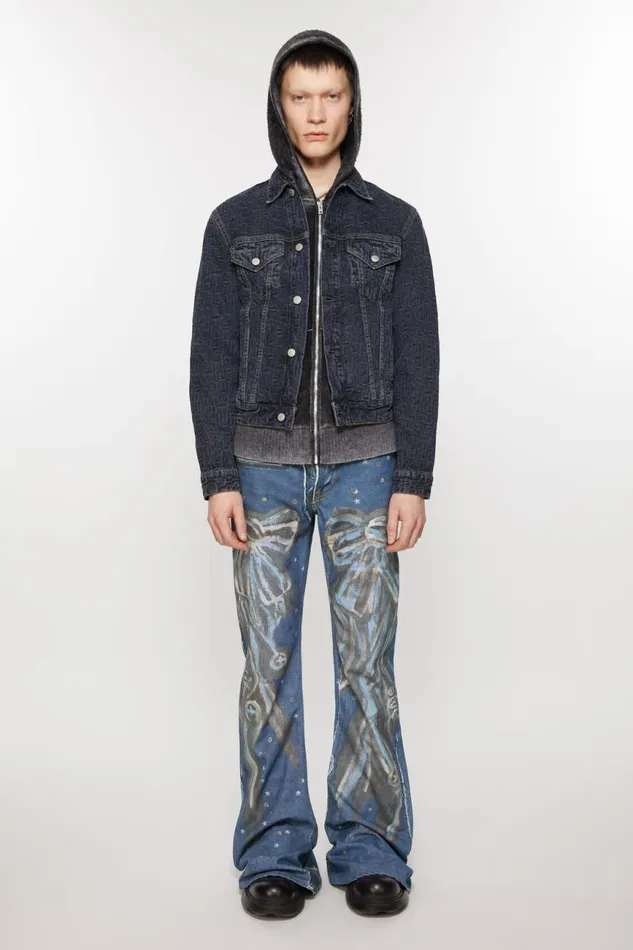 Men Regular Fit Jeans 8211 2024M Mid Blue Acne Studios Trousers