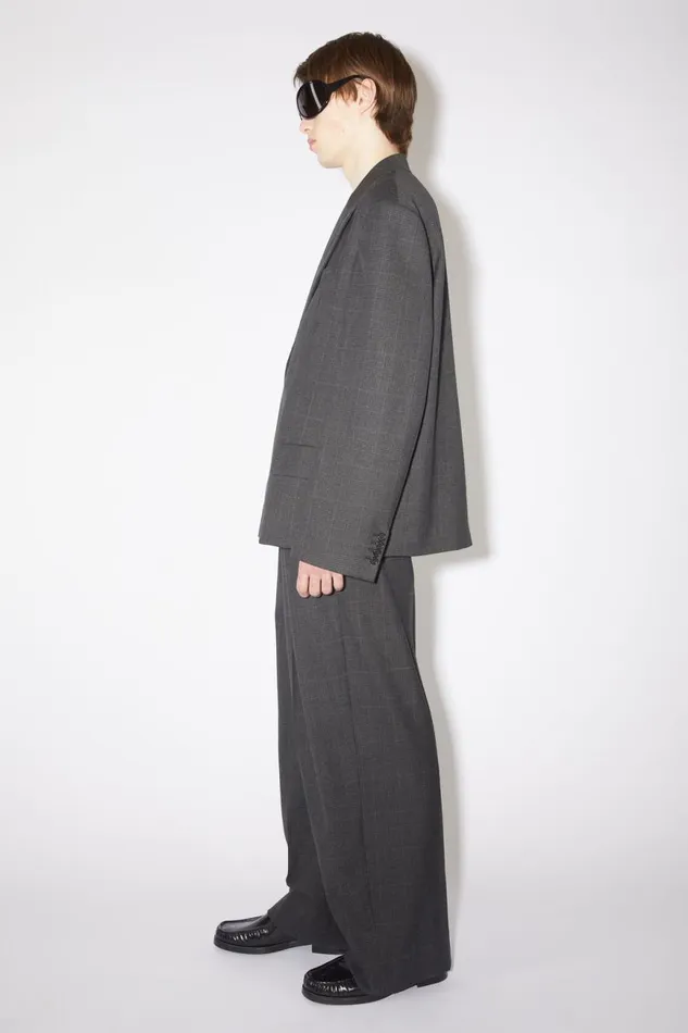 Men Relaxed Fit Suit Jacket Greyblack Acne Studios Suit Jackets