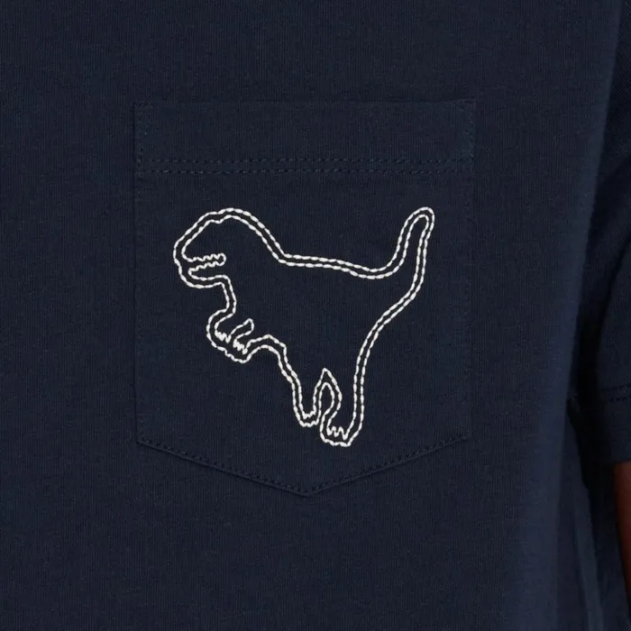 Men Rexy Pocket T Shirt In Organic Cotton Navy Coach Tops and Bottoms