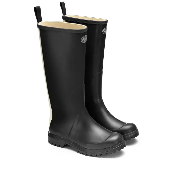Men Rubber Boots Unisex 799 RUBBER BOOTS LETTERING High Cut BLACK Superga Gumboots