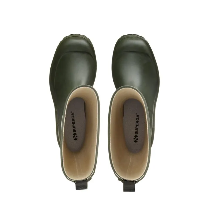 Men Rubber Boots Unisex 799 RUBBER BOOTS LETTERING High Cut GREEN SHERWOOD Superga Gumboots