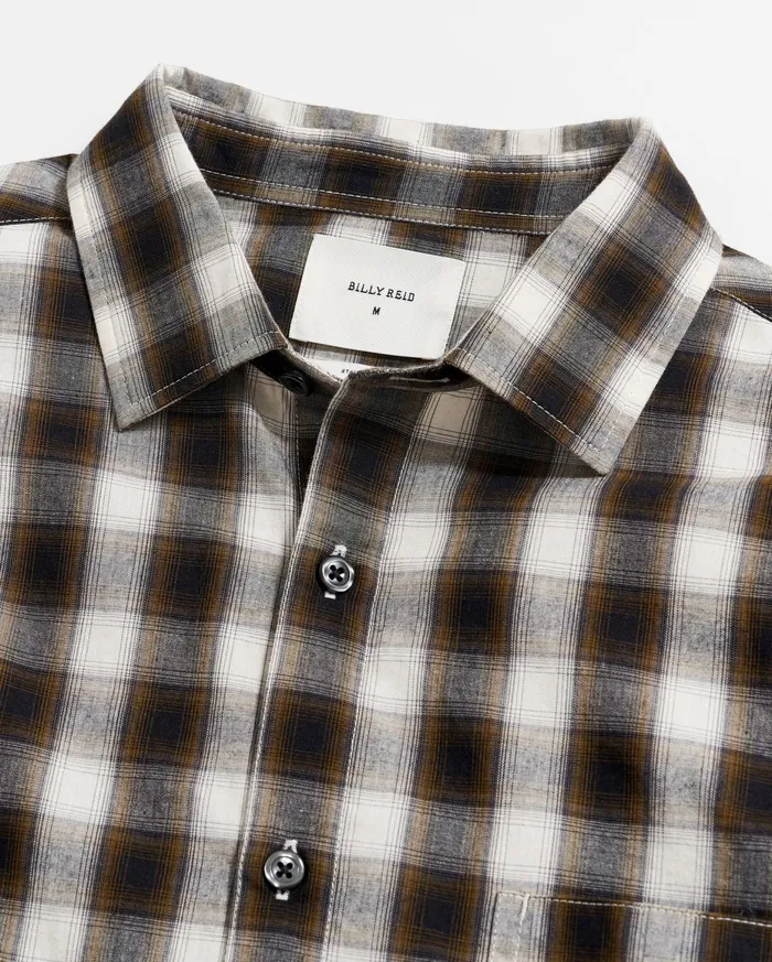 Men Shadow Plaid Tuscumbia Shirt Blackmulti Billy Reid Shirting