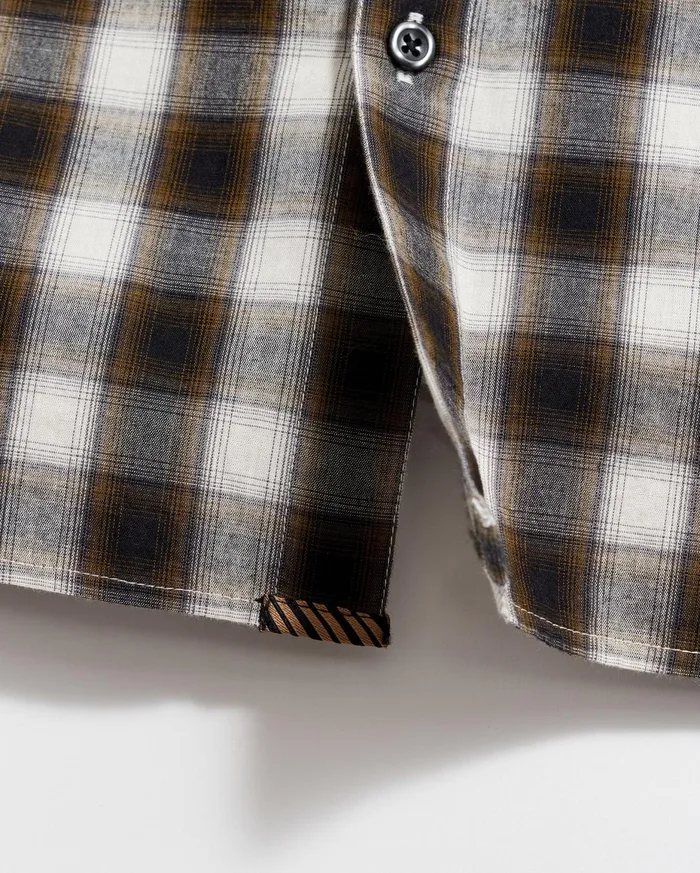 Men Shadow Plaid Tuscumbia Shirt Blackmulti Billy Reid Shirting