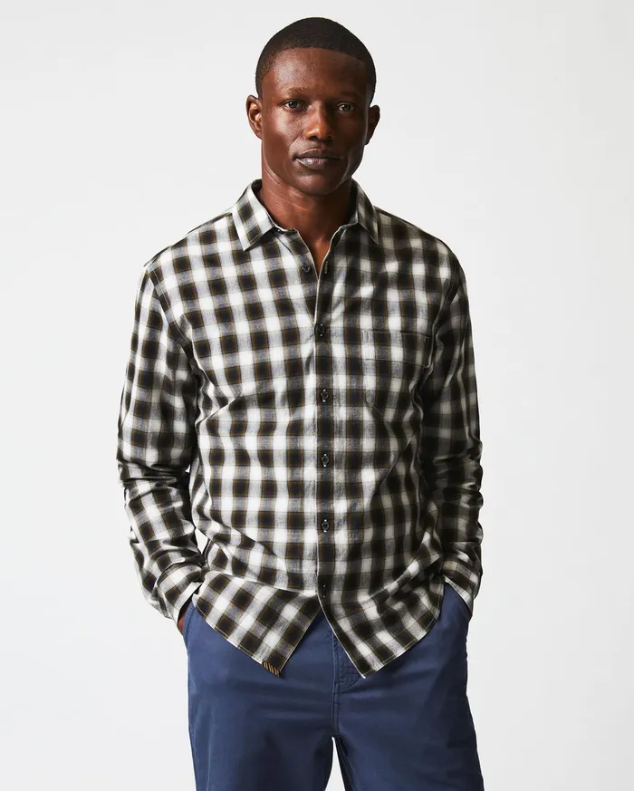 Men Shadow Plaid Tuscumbia Shirt Blackmulti Billy Reid Shirting
