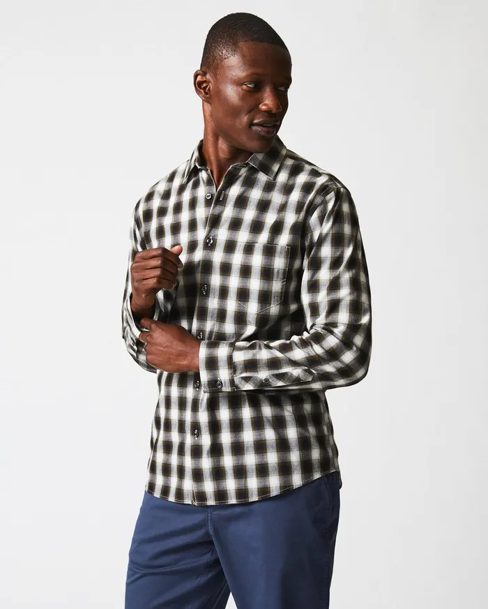Men Shadow Plaid Tuscumbia Shirt Blackmulti Billy Reid Shirting