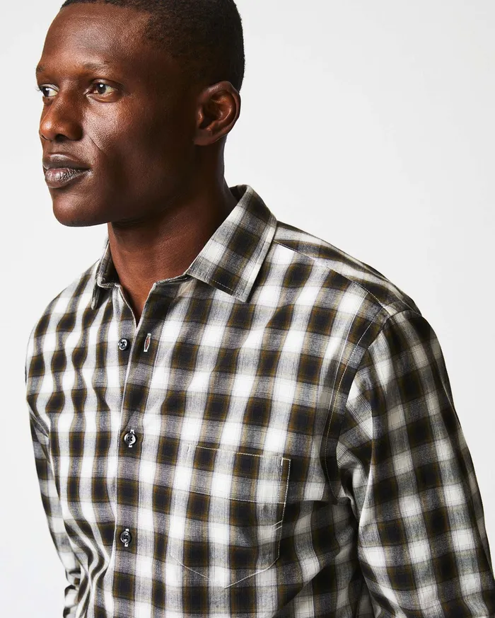 Men Shadow Plaid Tuscumbia Shirt Blackmulti Billy Reid Shirting