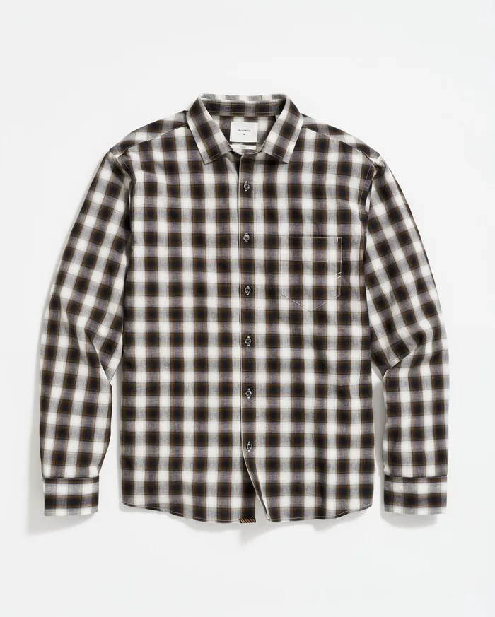 Men Shadow Plaid Tuscumbia Shirt Blackmulti Billy Reid Shirting