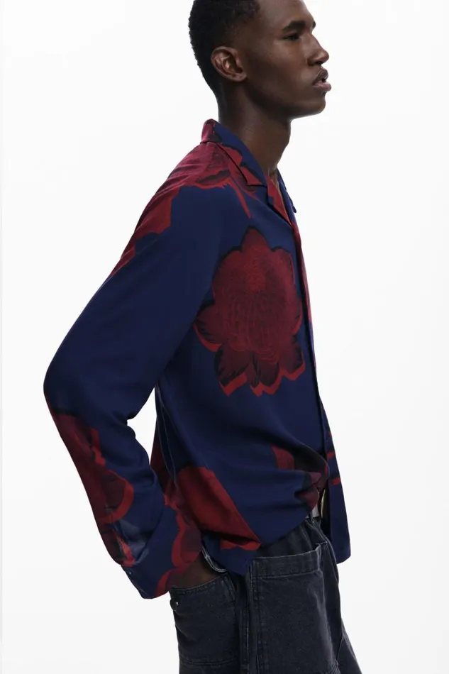 Men Shirts Desigual Dark Floral Shirt