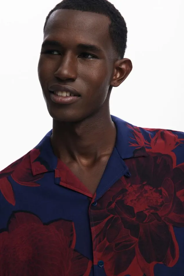 Men Shirts Desigual Dark Floral Shirt