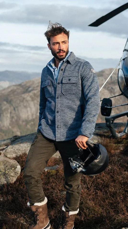 Men Shirts NZA New Zealand Auckland Blue Tweed Overshirt 8211 Tin Blue Men Shirts NZA New Zealand Auckland Blue Tweed Overshirt 8211 Tin Blue