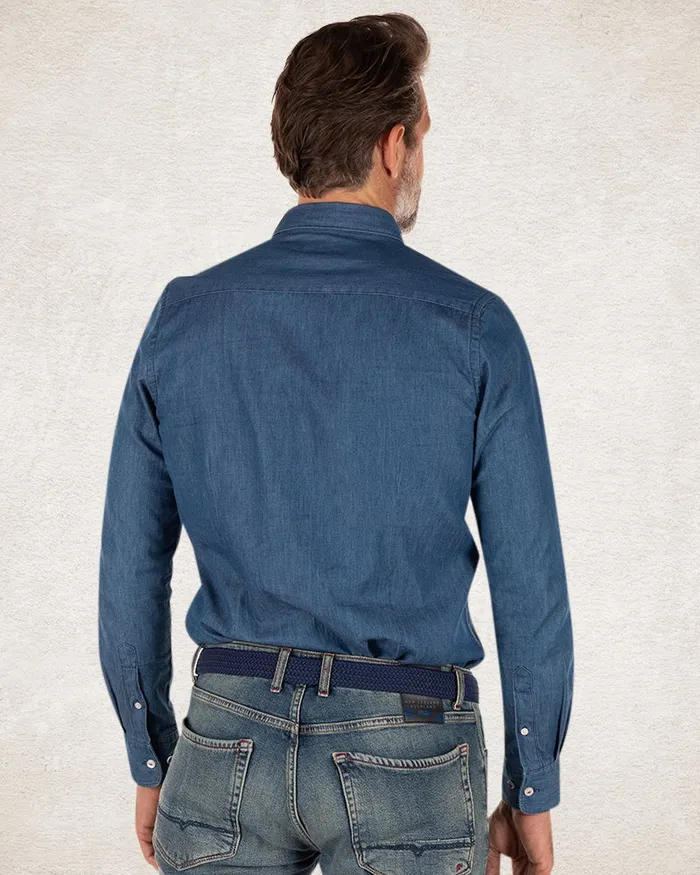 Men Shirts NZA New Zealand Auckland Cotton Denim Shirt Men Shirts NZA New Zealand Auckland Cotton Denim Shirt