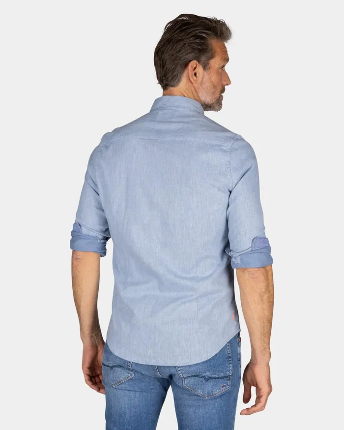 Men Shirts NZA New Zealand Auckland Cotton Denim Shirt 8211 Frozen Blue