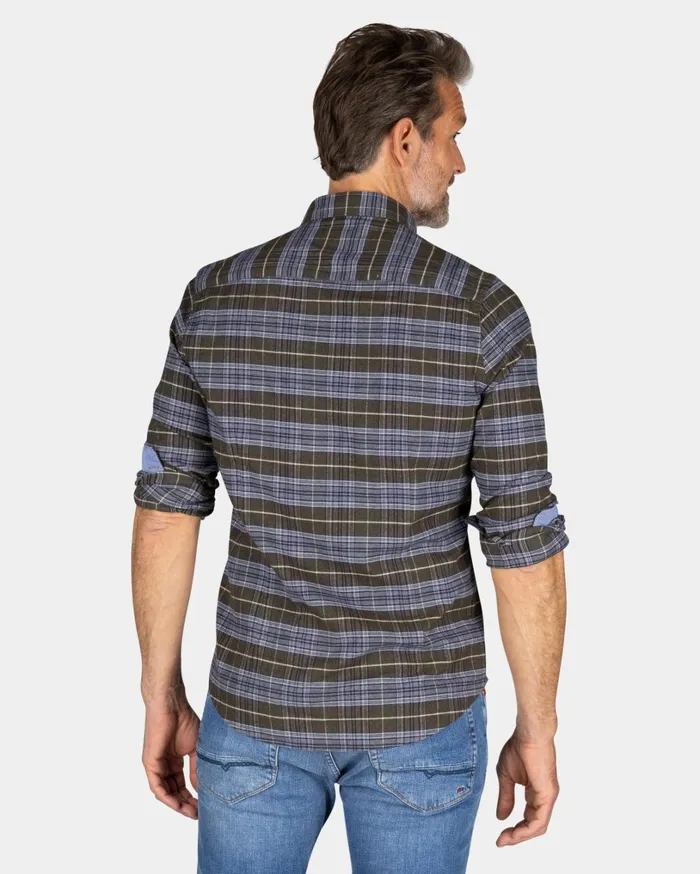 Men Shirts NZA New Zealand Auckland Green Grey Checked Shirt 8211 Quartz Green