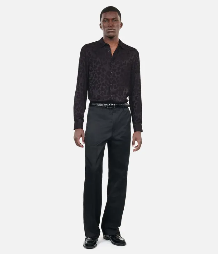 Men Shirts THE KOOPLES Black Jacquard Shirt