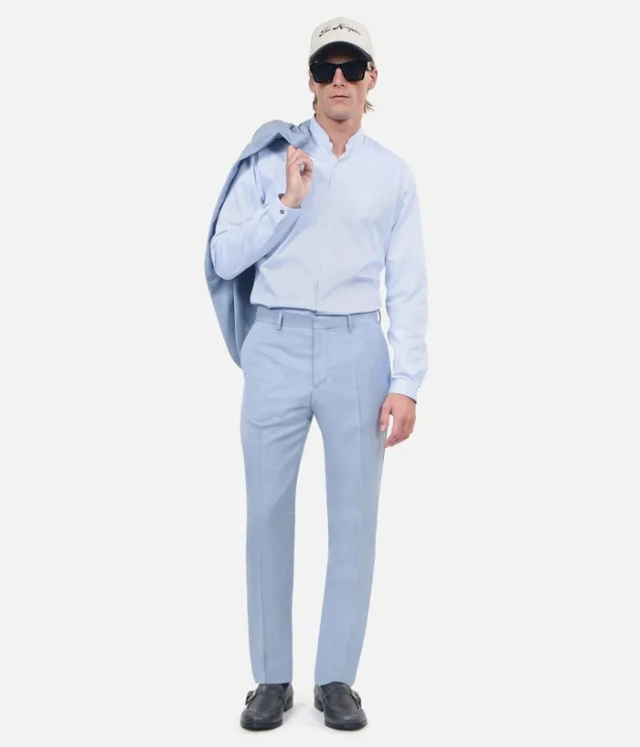 Men Shirts THE KOOPLES Blue Shirt With Officer Collar