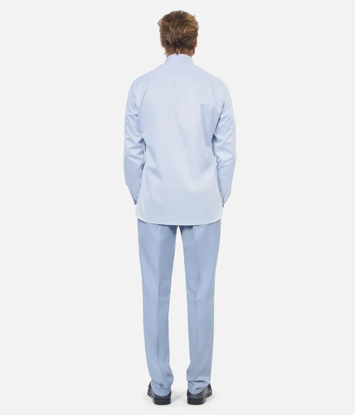 Men Shirts THE KOOPLES Blue Shirt With Officer Collar Men Shirts THE KOOPLES Blue Shirt With Officer Collar