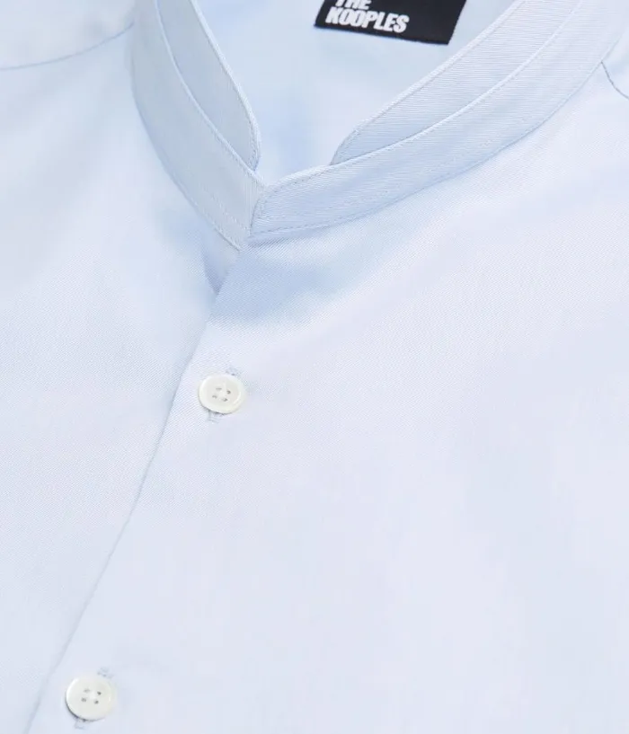 Men Shirts THE KOOPLES Blue Shirt With Officer Collar Men Shirts THE KOOPLES Blue Shirt With Officer Collar