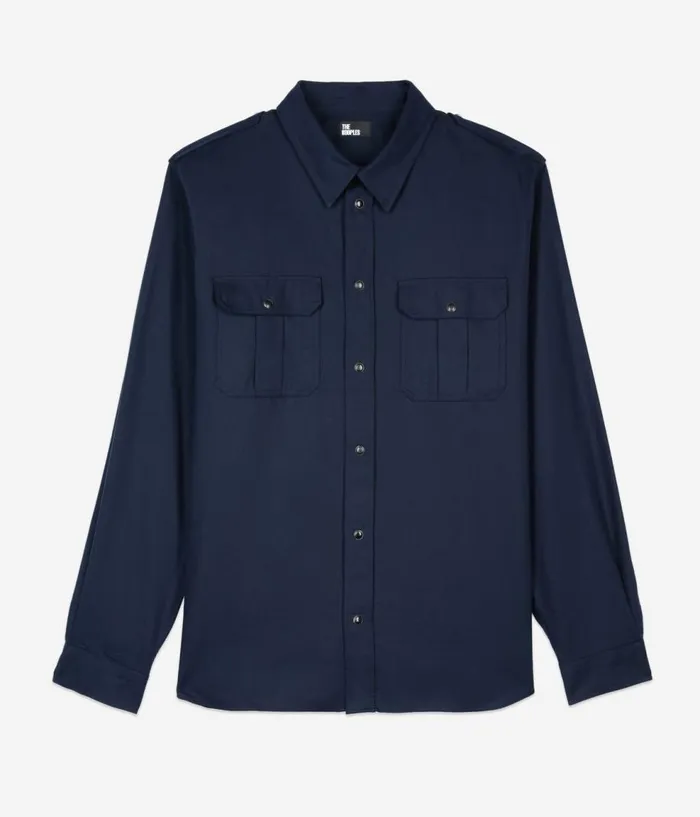 Men Shirts THE KOOPLES Navy Blue Shirt Men Shirts THE KOOPLES Navy Blue Shirt