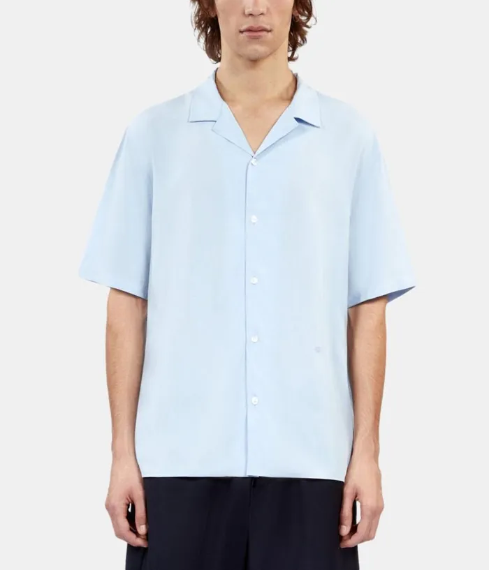 Men Shirts THE KOOPLES Sky Blue Shortsleeved Shirt