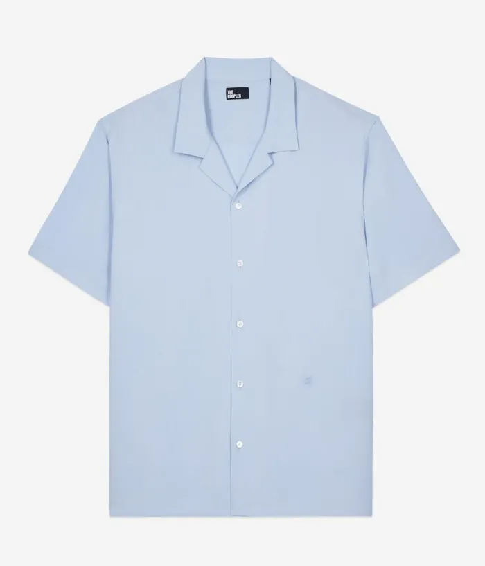 Men Shirts THE KOOPLES Sky Blue Shortsleeved Shirt