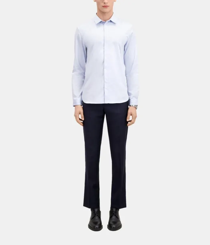 Men Shirts THE KOOPLES Smart Twill Sky Blue Shirt