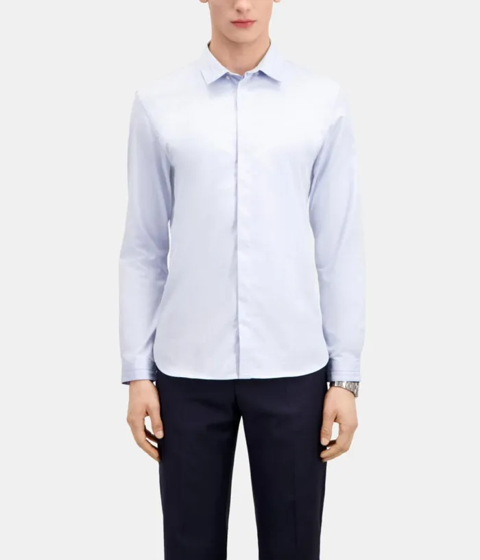 Men Shirts THE KOOPLES Smart Twill Sky Blue Shirt