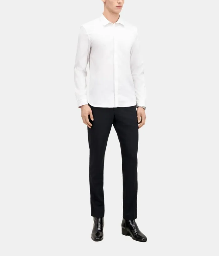 Men Shirts THE KOOPLES Smart Twill White Shirt Men Shirts THE KOOPLES Smart Twill White Shirt