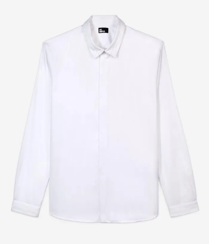 Men Shirts THE KOOPLES Smart Twill White Shirt Men Shirts THE KOOPLES Smart Twill White Shirt