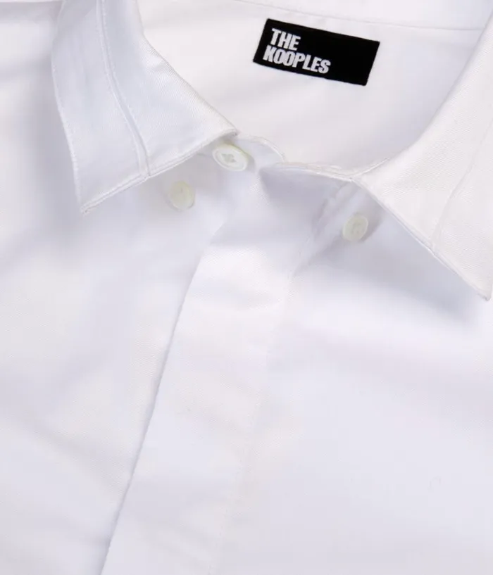 Men Shirts THE KOOPLES Smart Twill White Shirt Men Shirts THE KOOPLES Smart Twill White Shirt