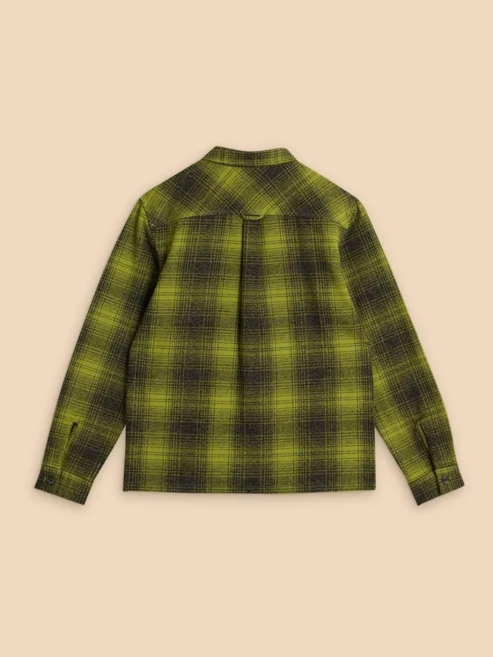 Men SHIRTS White Stuff HIXTON CHECK OVERSHIRT Bright Green