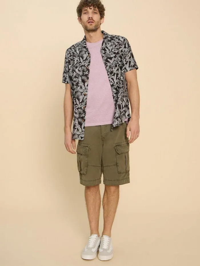 Men SHIRTS White Stuff Monkey Printed Shirt Black Print Men SHIRTS White Stuff Monkey Printed Shirt Black Print