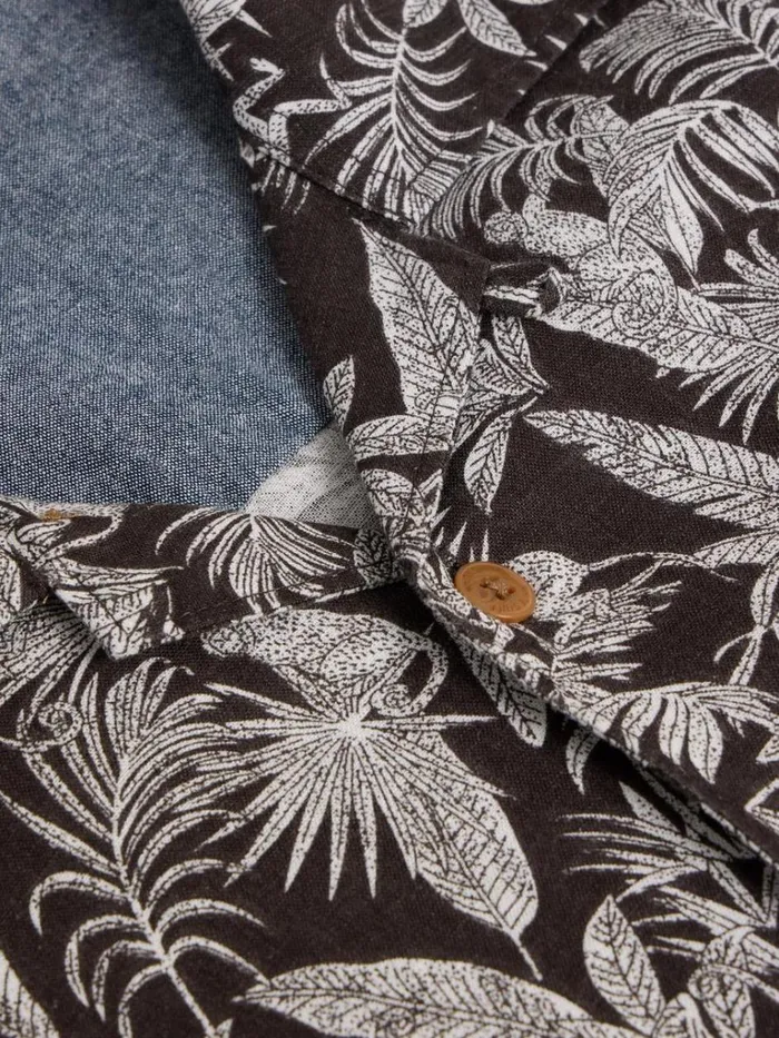 Men SHIRTS White Stuff Monkey Printed Shirt Black Print Men SHIRTS White Stuff Monkey Printed Shirt Black Print