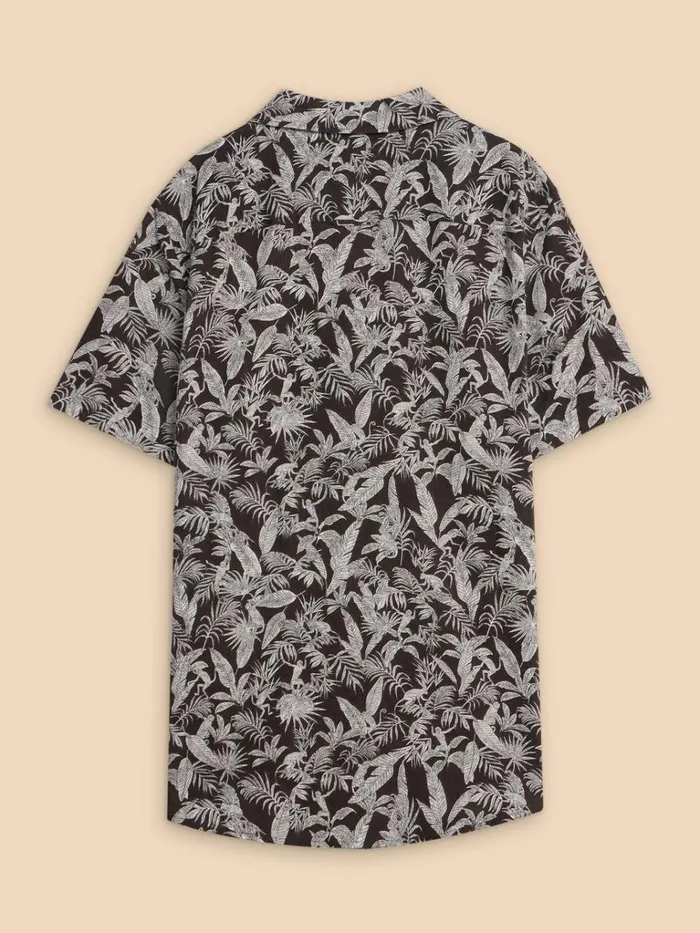 Men SHIRTS White Stuff Monkey Printed Shirt Black Print Men SHIRTS White Stuff Monkey Printed Shirt Black Print